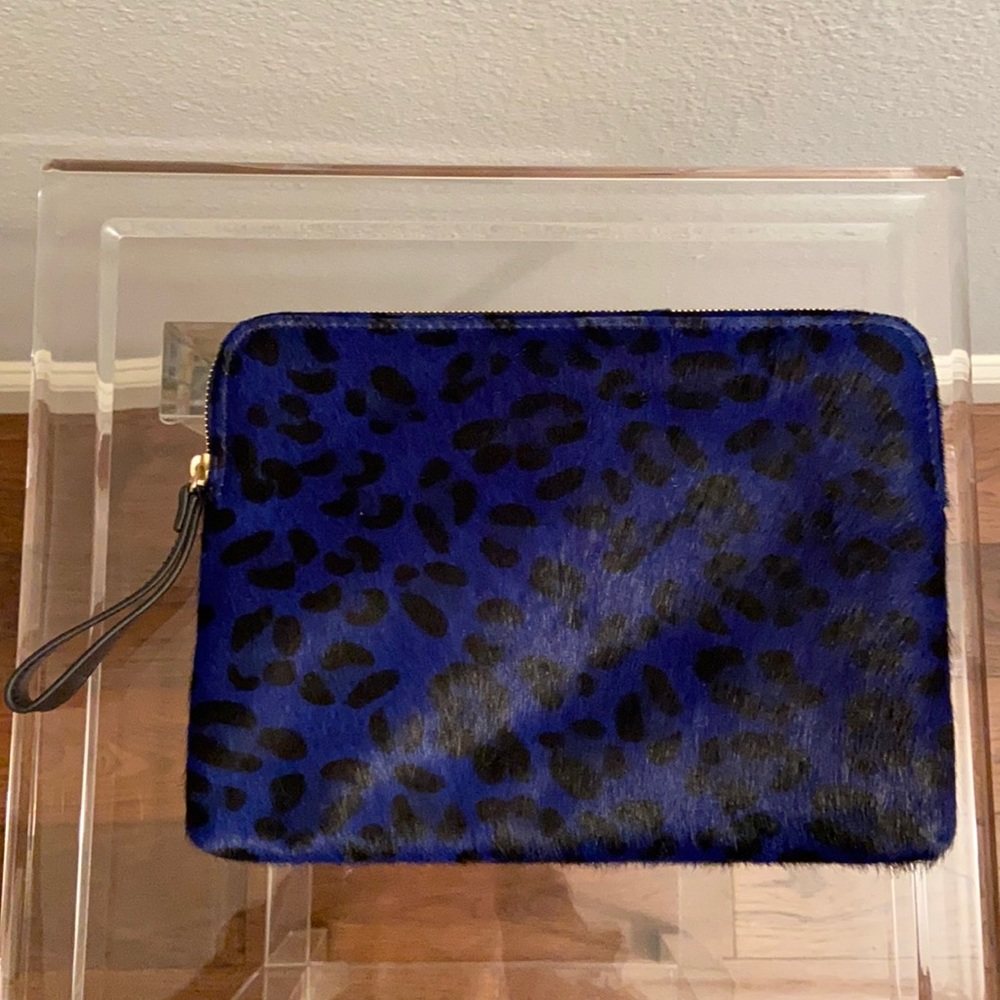 Inge Christopher calf hair leopard clutch